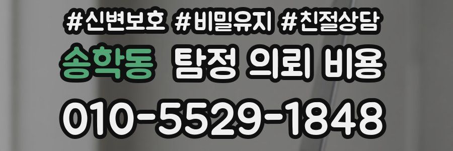 송학동 탐정 의뢰 비용