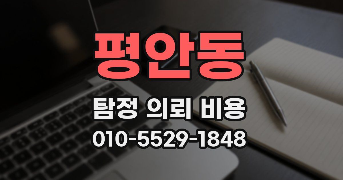 평안동 탐정 의뢰 비용