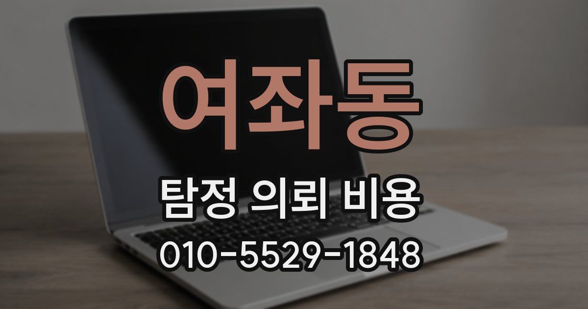 여좌동 탐정 의뢰 비용