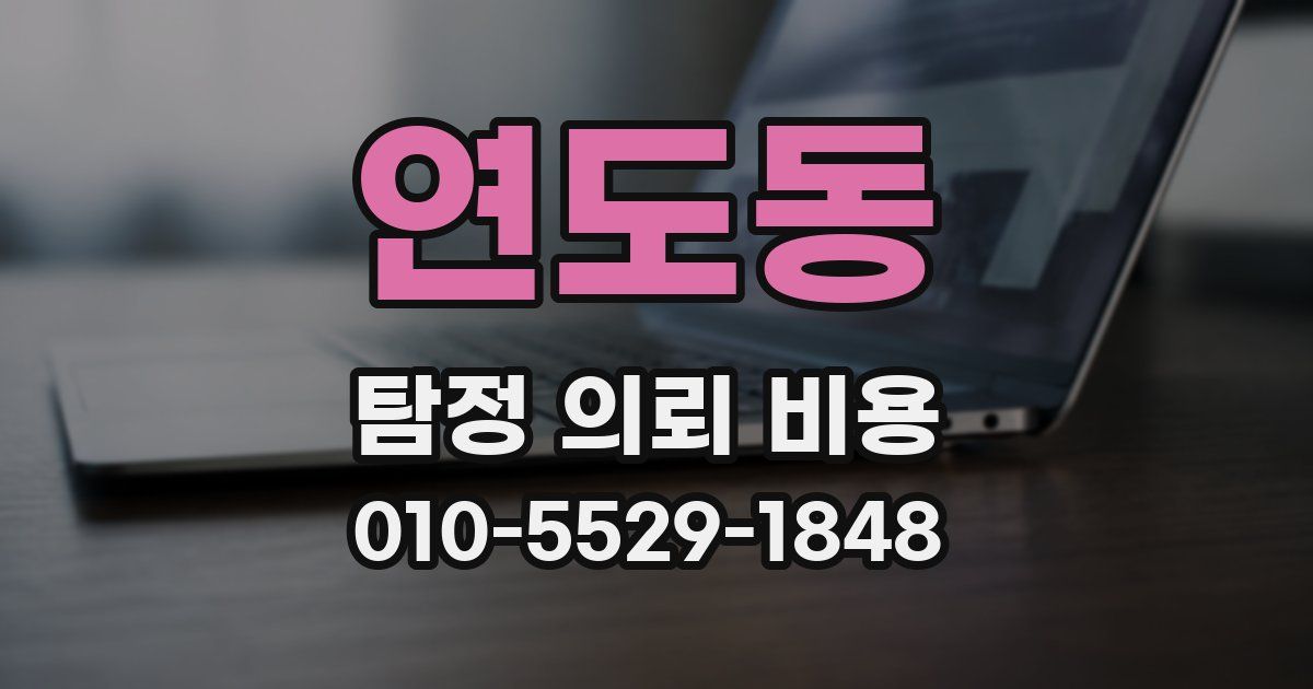 연도동 탐정 의뢰 비용