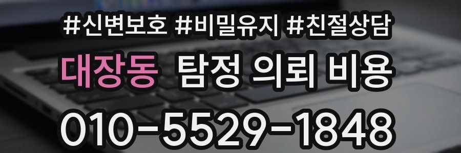 대장동 탐정 의뢰 비용