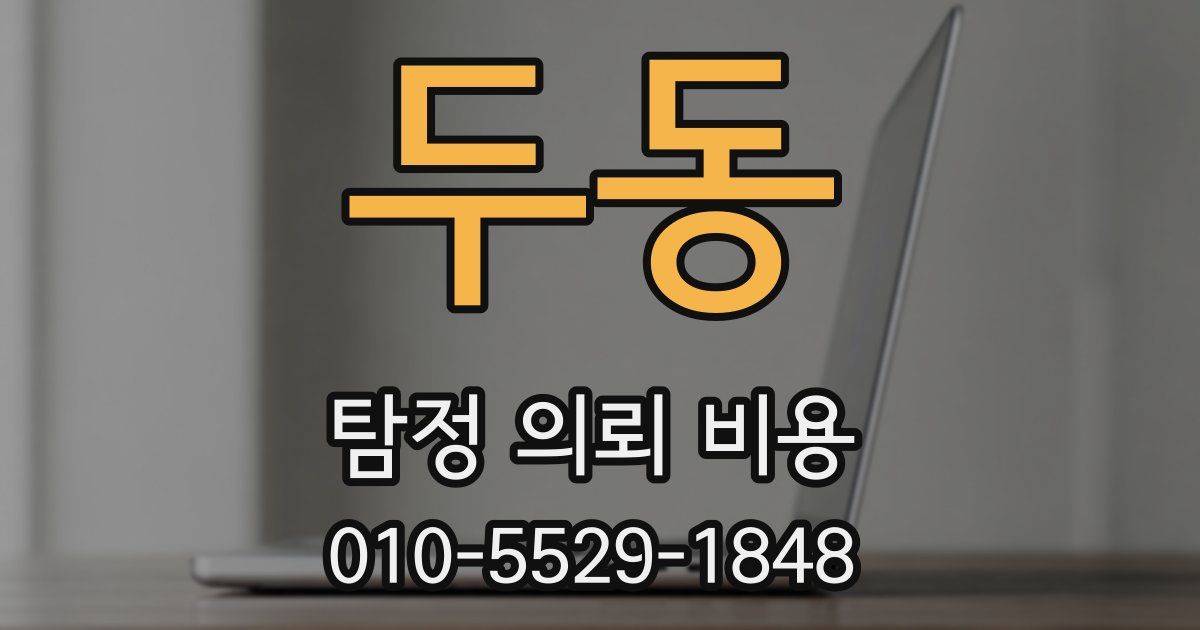 두동 탐정 의뢰 비용
