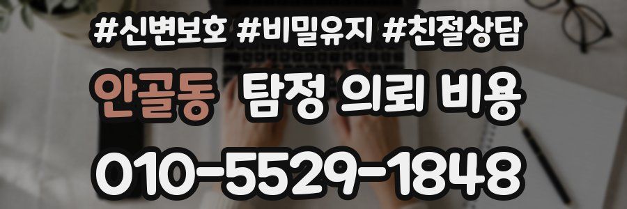 안골동 탐정 의뢰 비용