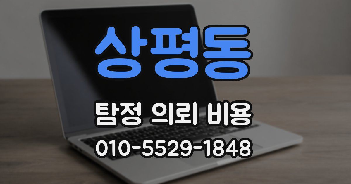 상평동 탐정 의뢰 비용