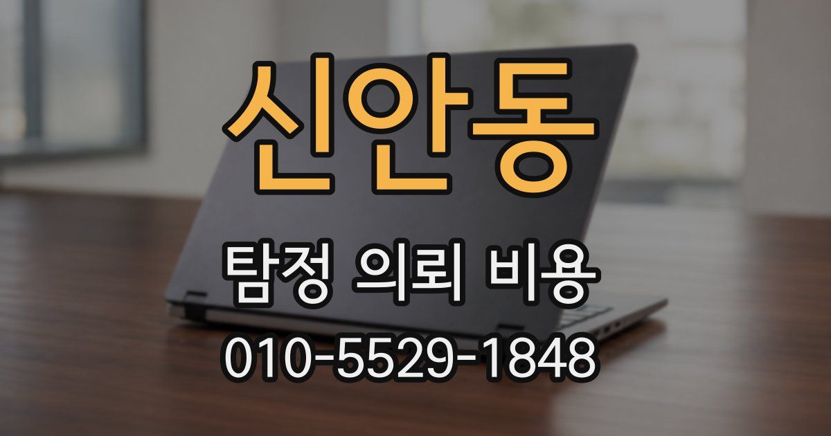 신안동 탐정 의뢰 비용
