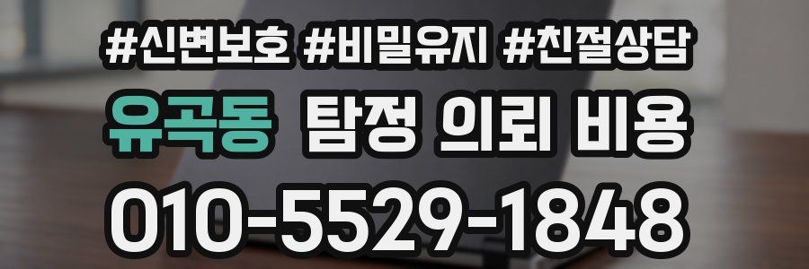유곡동 탐정 의뢰 비용