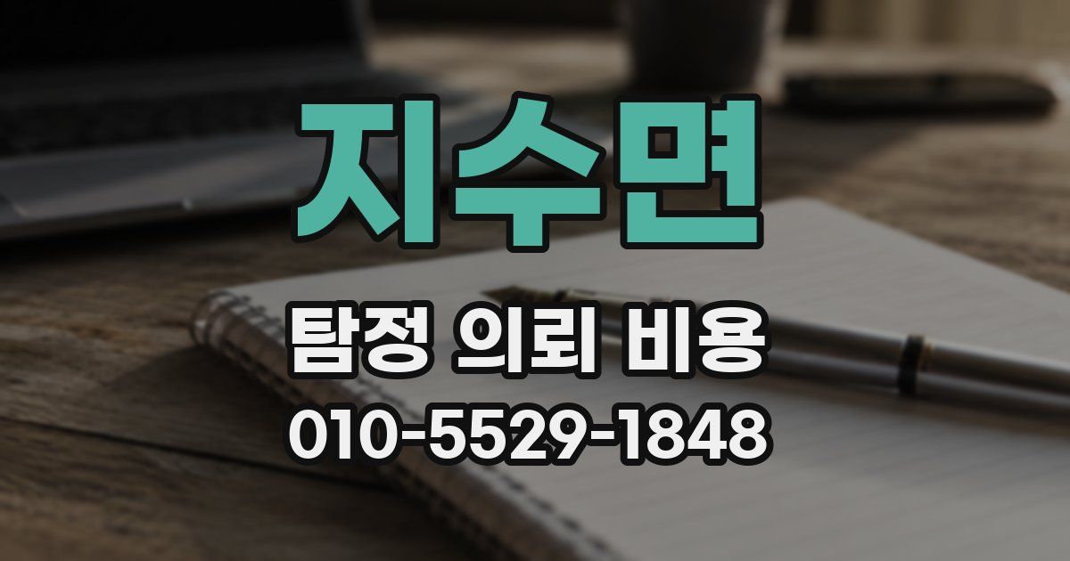 지수면 탐정 의뢰 비용