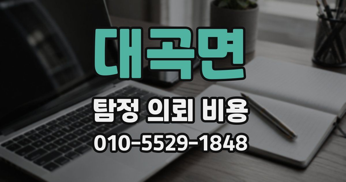 대곡면 탐정 의뢰 비용