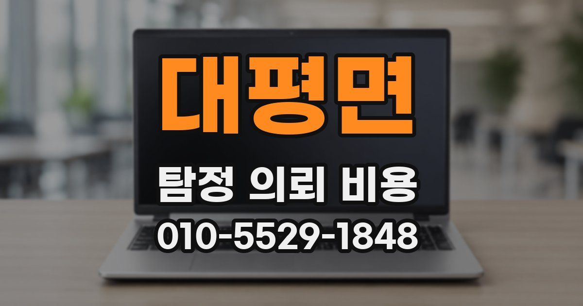 대평면 탐정 의뢰 비용