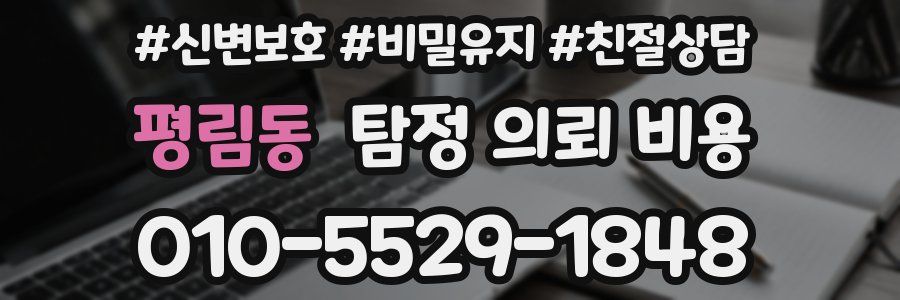 평림동 탐정 의뢰 비용