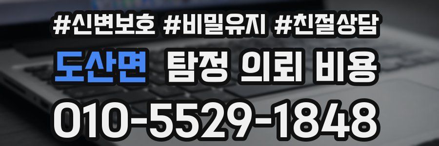 도산면 탐정 의뢰 비용