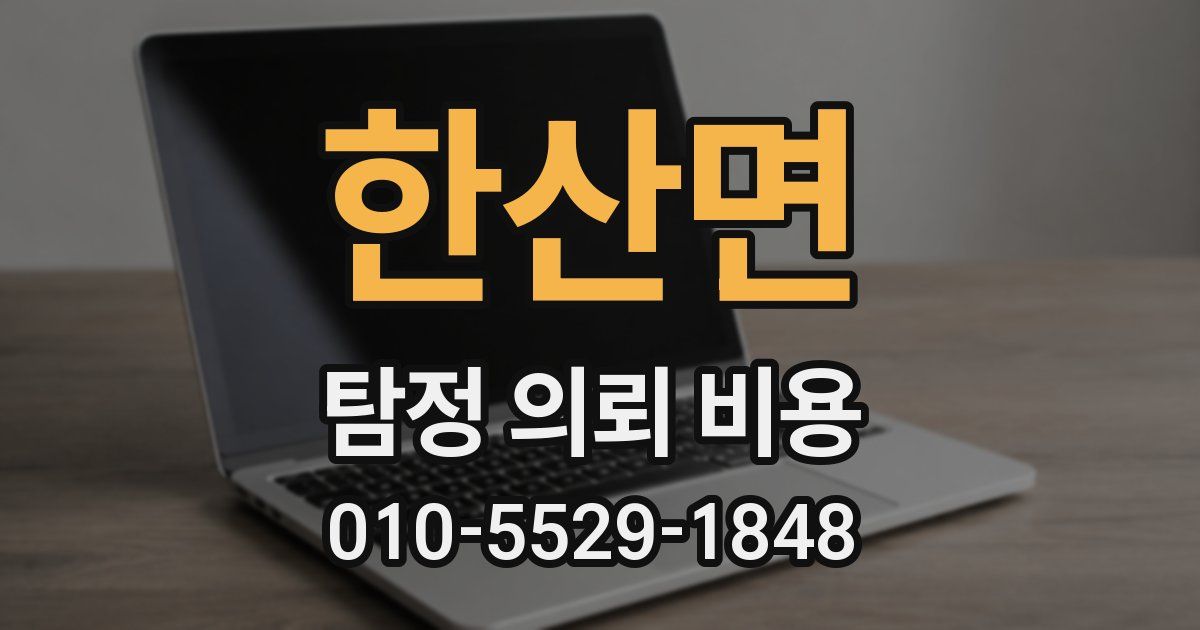 한산면 탐정 의뢰 비용