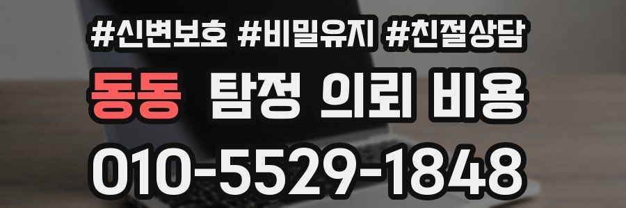 동동 탐정 의뢰 비용