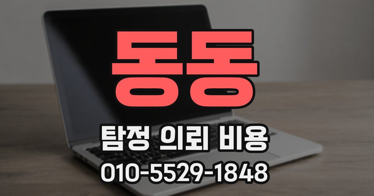 동동 탐정 의뢰 비용