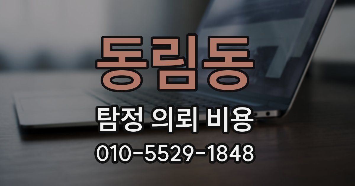 동림동 탐정 의뢰 비용