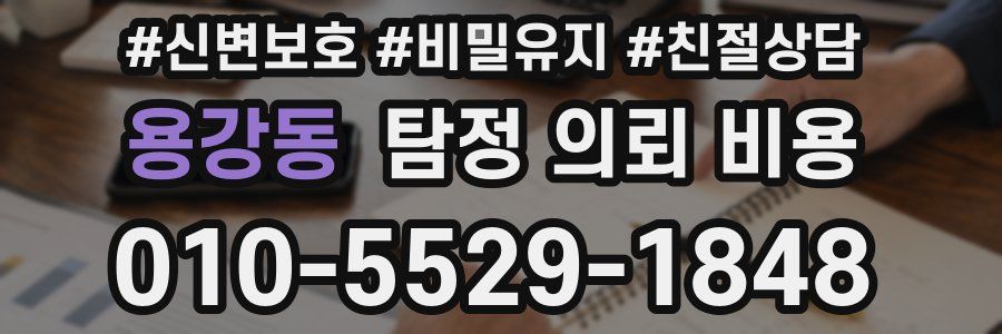 용강동 탐정 의뢰 비용