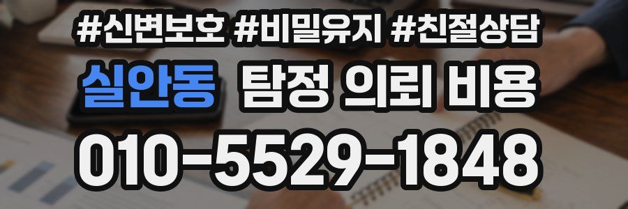 실안동 탐정 의뢰 비용