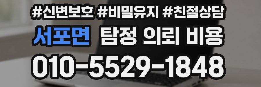 서포면 탐정 의뢰 비용