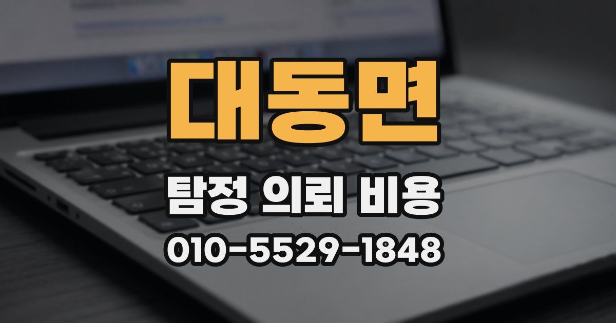 대동면 탐정 의뢰 비용