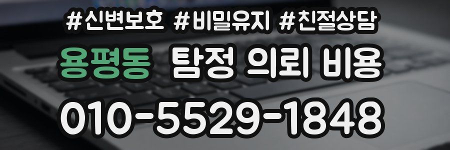 용평동 탐정 의뢰 비용