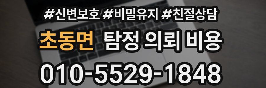 초동면 탐정 의뢰 비용