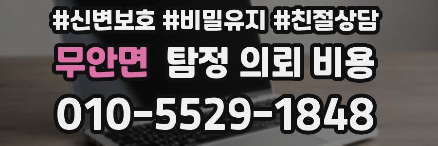 무안면 탐정 의뢰 비용