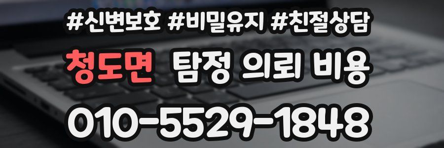 청도면 탐정 의뢰 비용