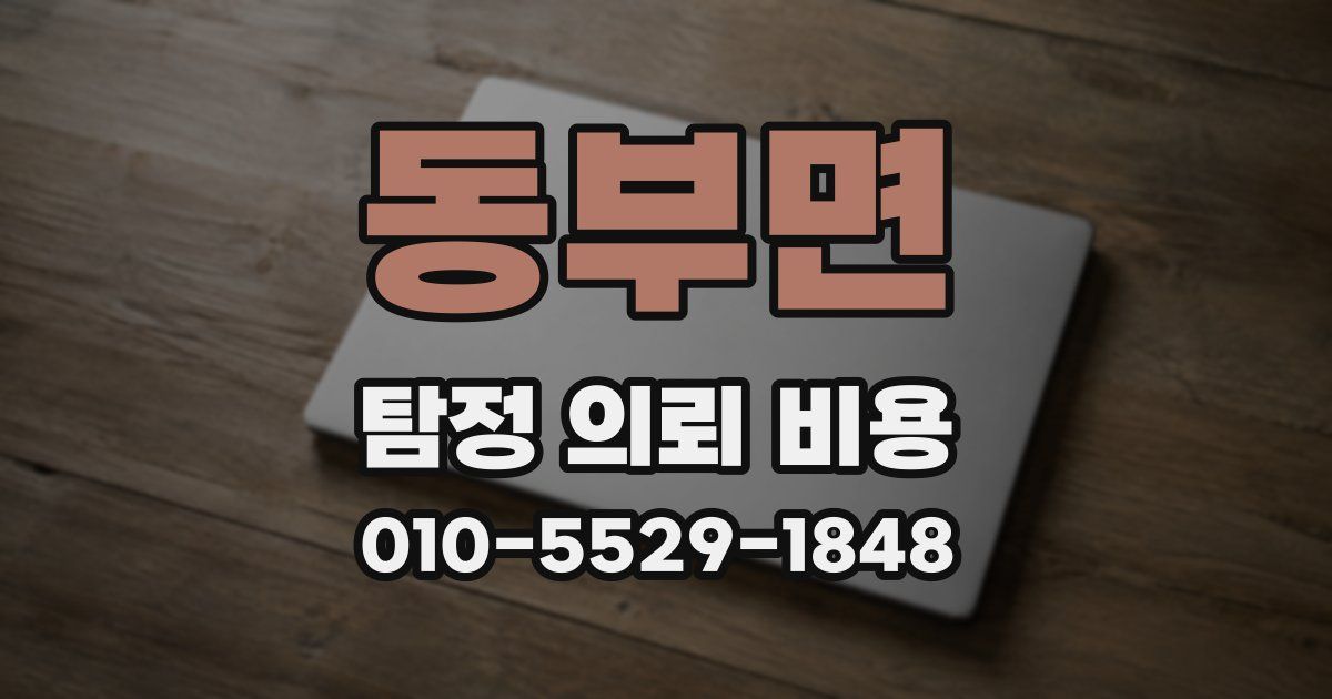 동부면 탐정 의뢰 비용