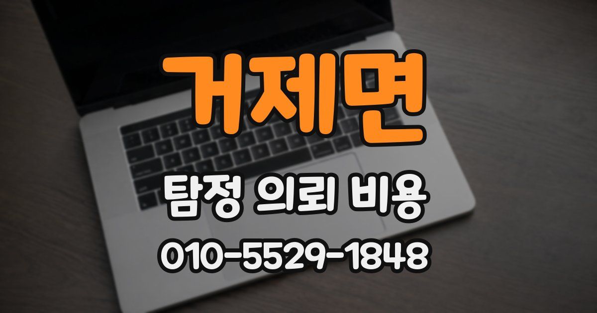 거제면 탐정 의뢰 비용