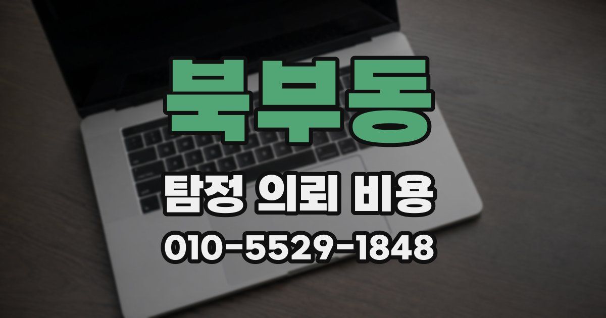 북부동 탐정 의뢰 비용