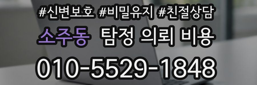 소주동 탐정 의뢰 비용