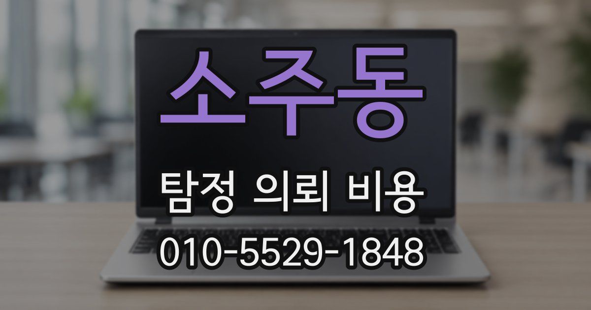 소주동 탐정 의뢰 비용