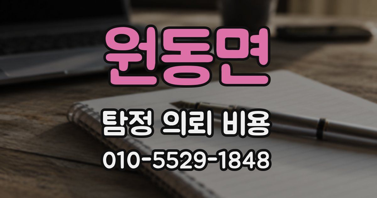 원동면 탐정 의뢰 비용