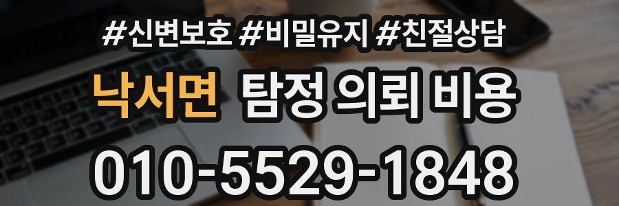 낙서면 탐정 의뢰 비용