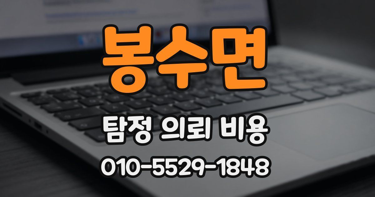 봉수면 탐정 의뢰 비용
