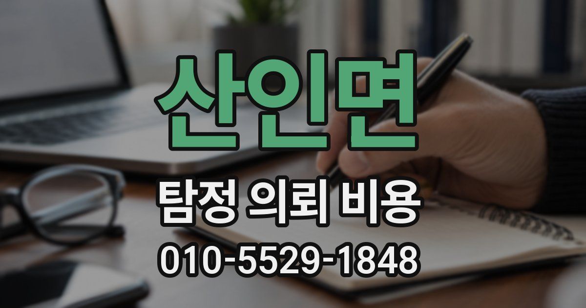 산인면 탐정 의뢰 비용