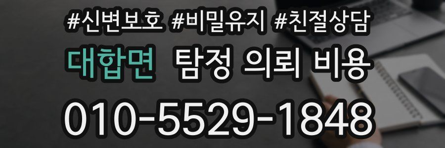 대합면 탐정 의뢰 비용