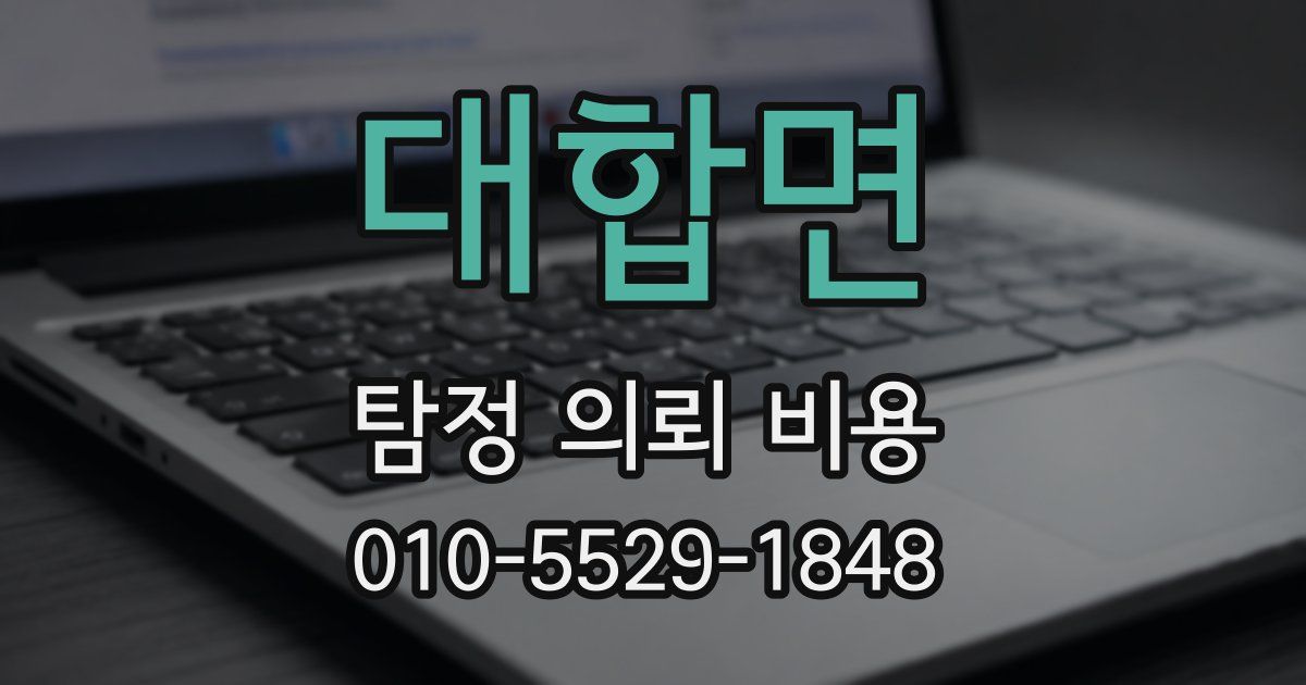 대합면 탐정 의뢰 비용