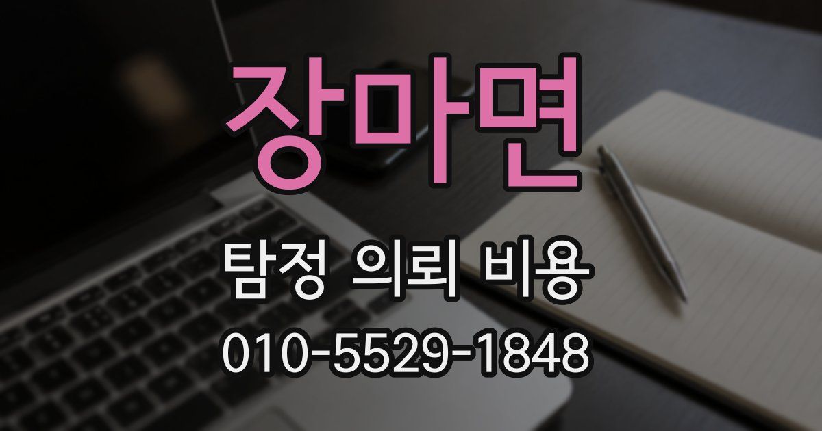 장마면 탐정 의뢰 비용