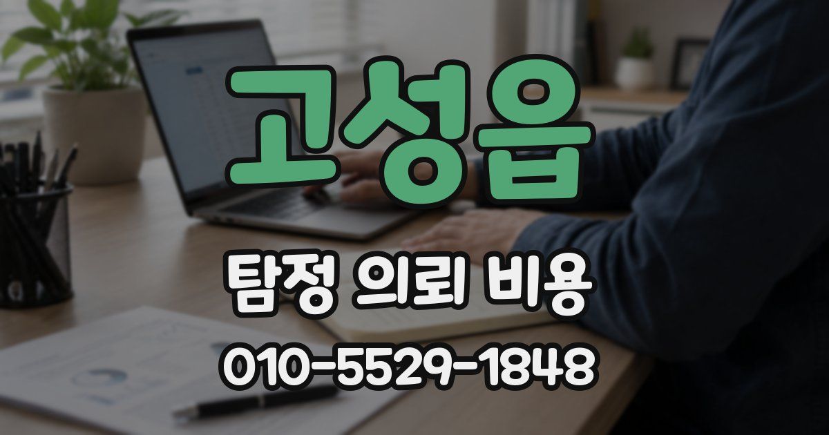고성읍 탐정 의뢰 비용