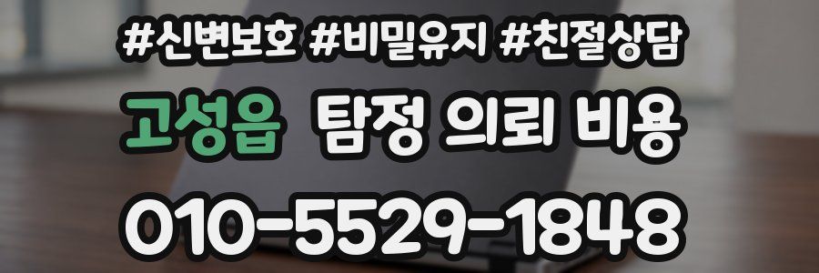 고성읍 탐정 의뢰 비용