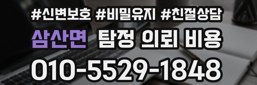삼산면 탐정 의뢰 비용