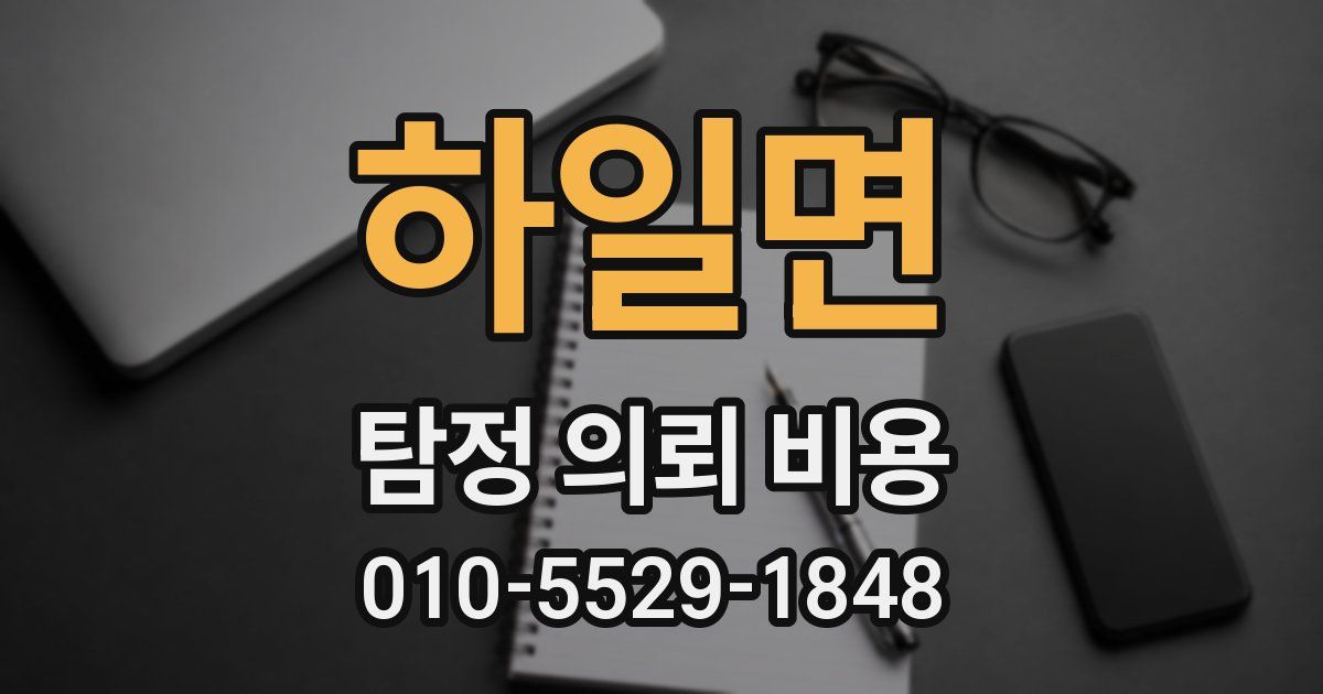 하일면 탐정 의뢰 비용