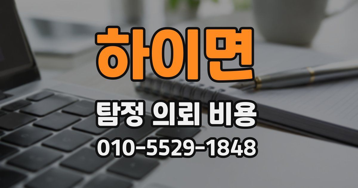 하이면 탐정 의뢰 비용