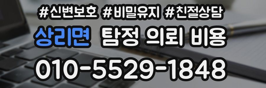 상리면 탐정 의뢰 비용