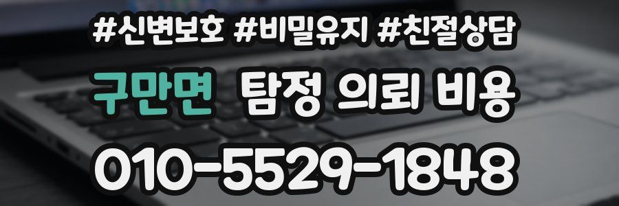 구만면 탐정 의뢰 비용