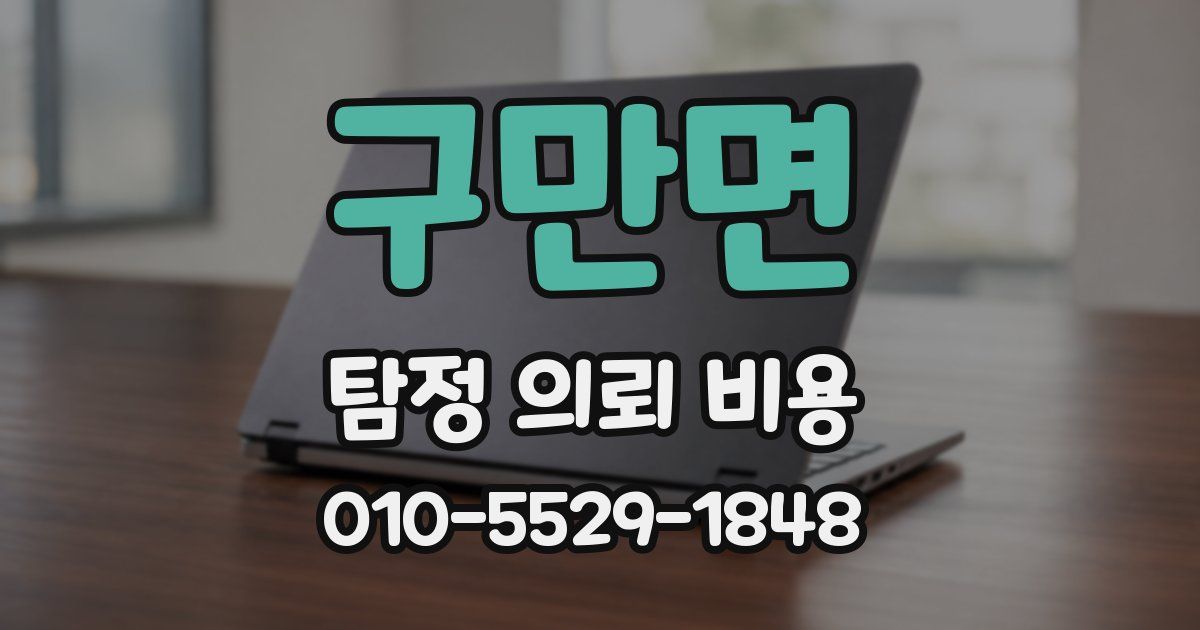 구만면 탐정 의뢰 비용