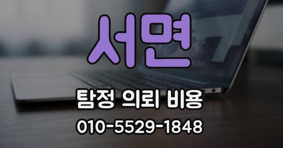 서면 탐정 의뢰 비용