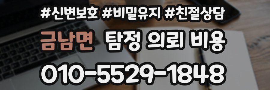 금남면 탐정 의뢰 비용