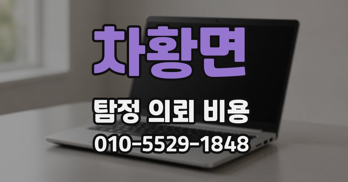 차황면 탐정 의뢰 비용